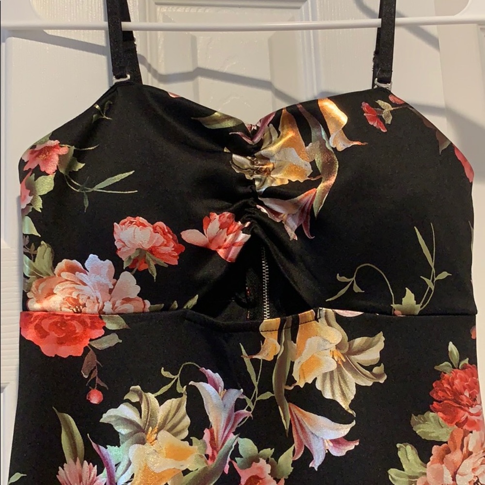 Black Floral Dress - Picture 2 of 7
